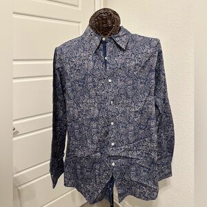 Daniel Cremieux Navy Paisley Button Down Shirt